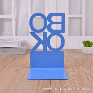 metal hollowed out letter BOOK stand